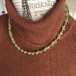 Green Glass Bead Necklace